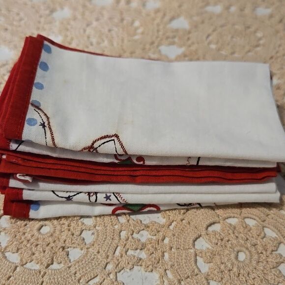 Holiday Cocktail Napkins 100% Cotton From India - Picture 13 of 13